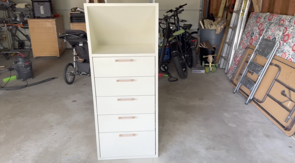 the entire completed custom storage solution 